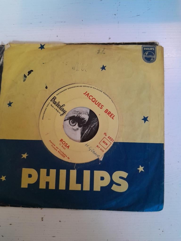 Jacques brel 7 inch rosa, Ophalen of Verzenden, Zo goed als nieuw, Nederlandstalig