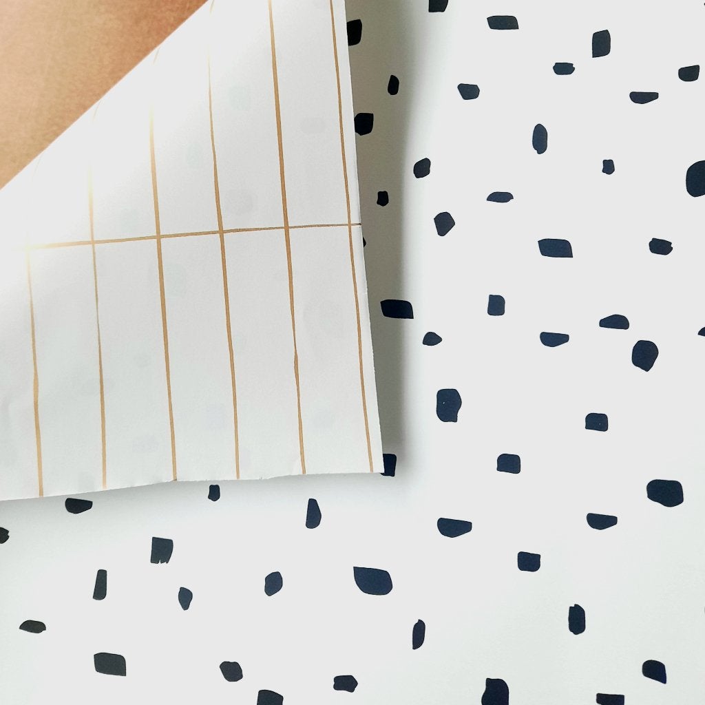Cadeaupapier dots papier strepen vlekjes vakken inpakpapier, Verzenden, Nieuw