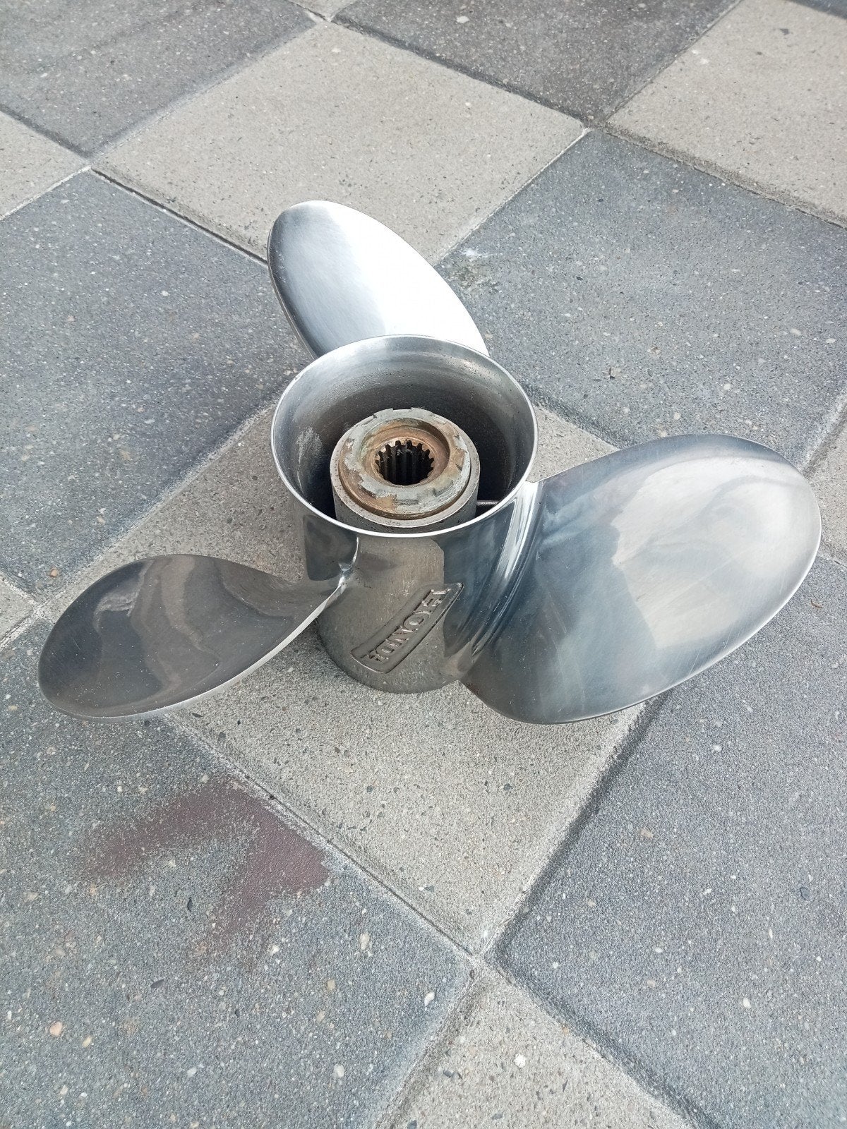 Rvs schroef / propeller Honda 13.25x16, Watersport en Boten, Ophalen of Verzenden, Zo goed als nieuw, Motor en Techniek, Motorboot