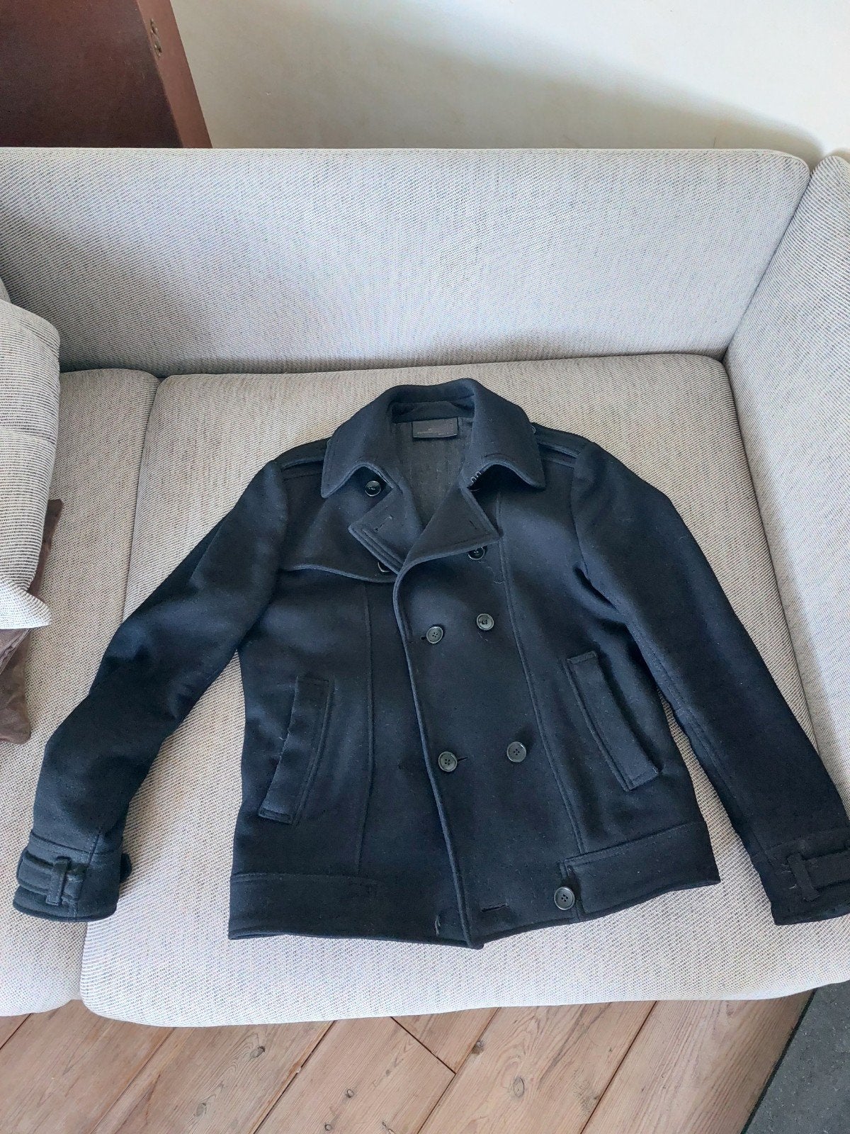 D&G Dolce & Gabbana Peacoat Zwart Maat 48 (M), Kleding | Heren, Jassen | Winter, Dolce & Gabbana, Maat 48/50 (M), Zwart, Ophalen of Verzenden