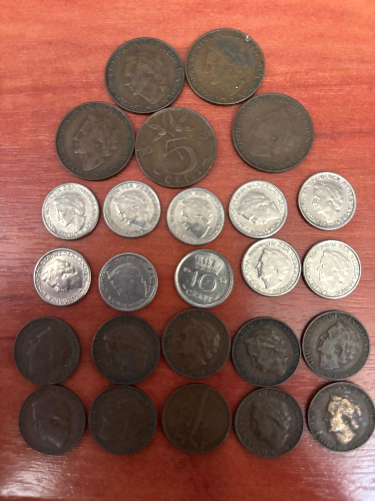25 munten van Wilhelmina 1948, Postzegels en Munten, Ophalen of Verzenden, Koningin Wilhelmina, Overige waardes, Setje