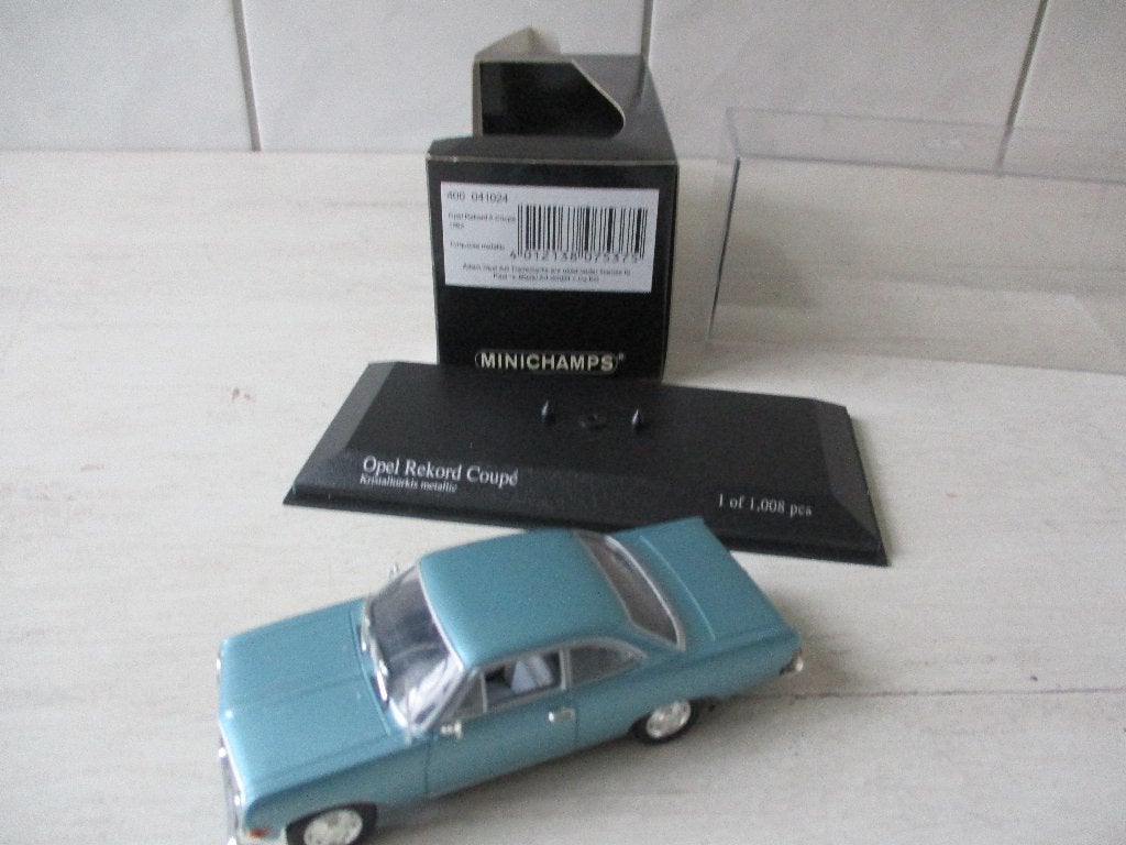 Minichamps Opel Rekord A Coupe 1963 Turquoise metallic, Ophalen of Verzenden, Zo goed als nieuw, Auto, MiniChamps