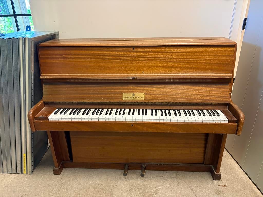 John Broadwood & Sons Piano - Klassiek Houten Model, Muziek en Instrumenten, Ophalen, Gebruikt, Bruin, Piano