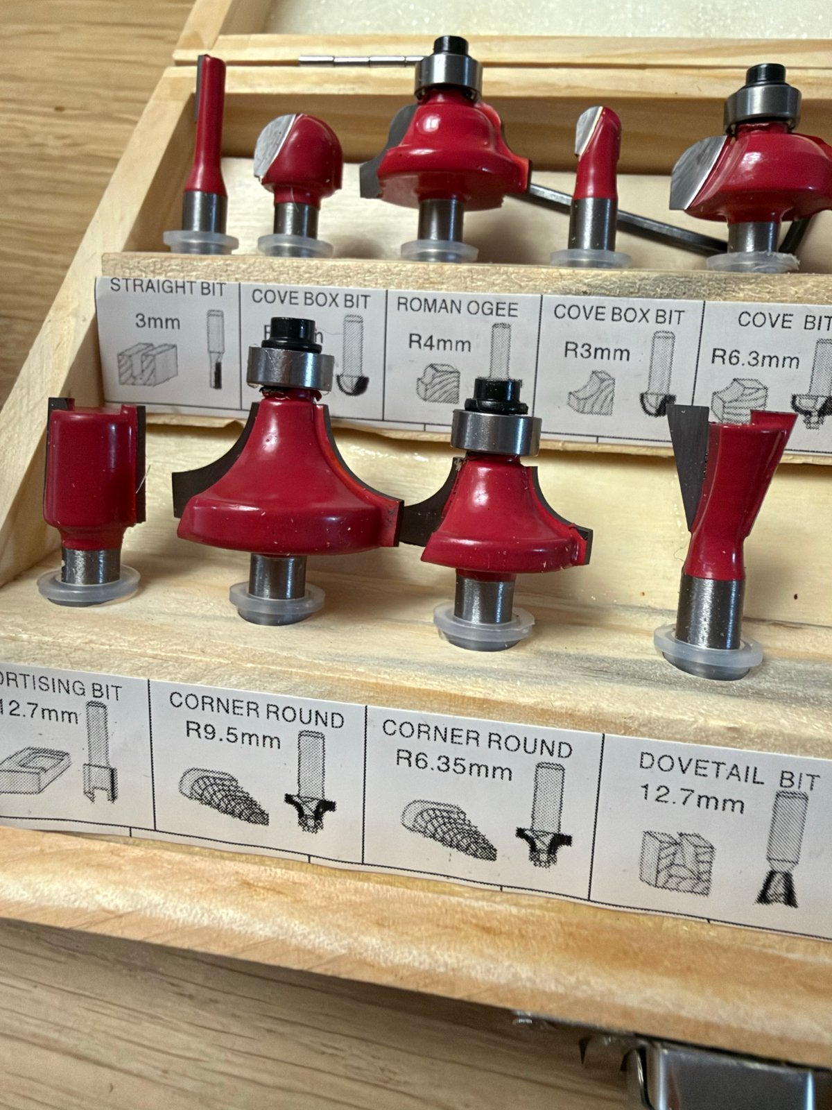 NIEUW! 15-delige frezenset voor bovenfrees, Ophalen of Verzenden, Nieuw, Elektrisch, Bovenfrees