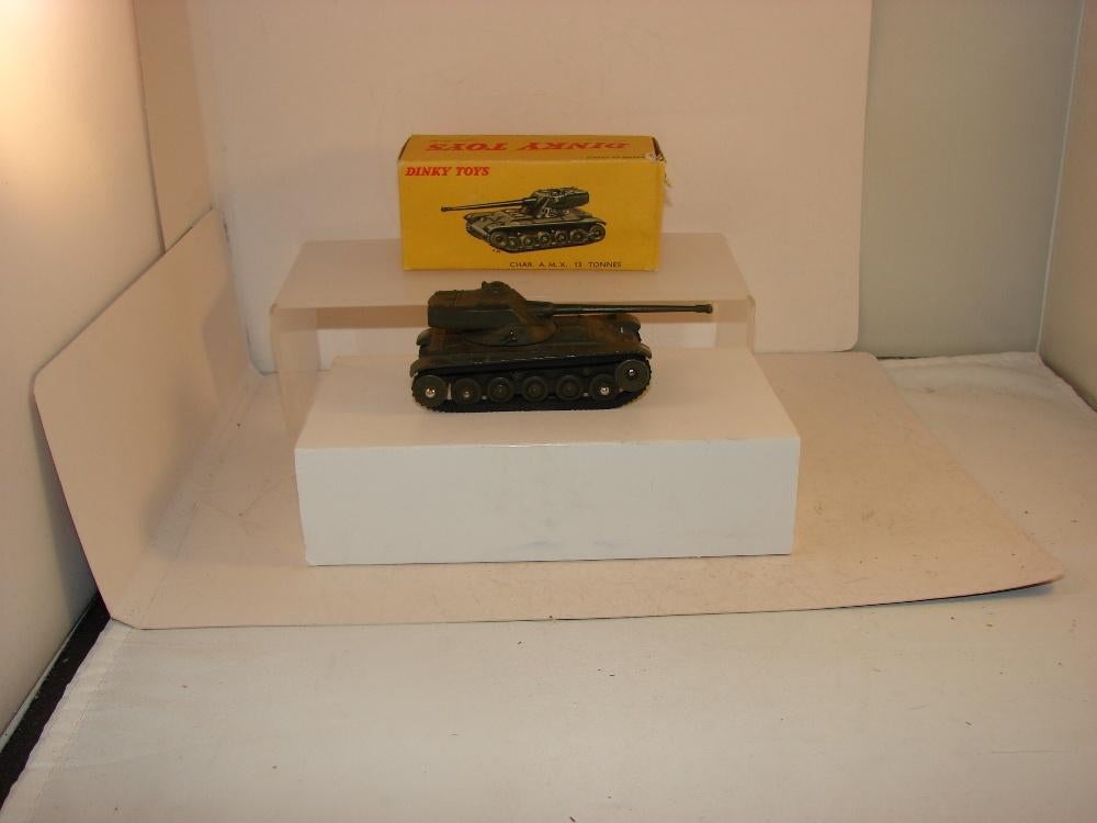 Franse dinky toy 80 C AMX 13 in doos uit 1958., Ophalen of Verzenden, Nieuw, Auto, Dinky Toys