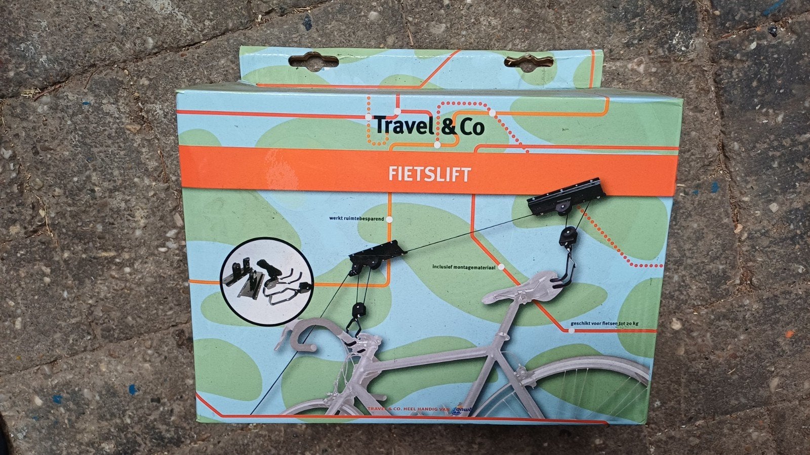 Fietslift Ruimtebesparende ophangbeugel voor fiets, Ophalen of Verzenden, Nieuw, Travel & Co