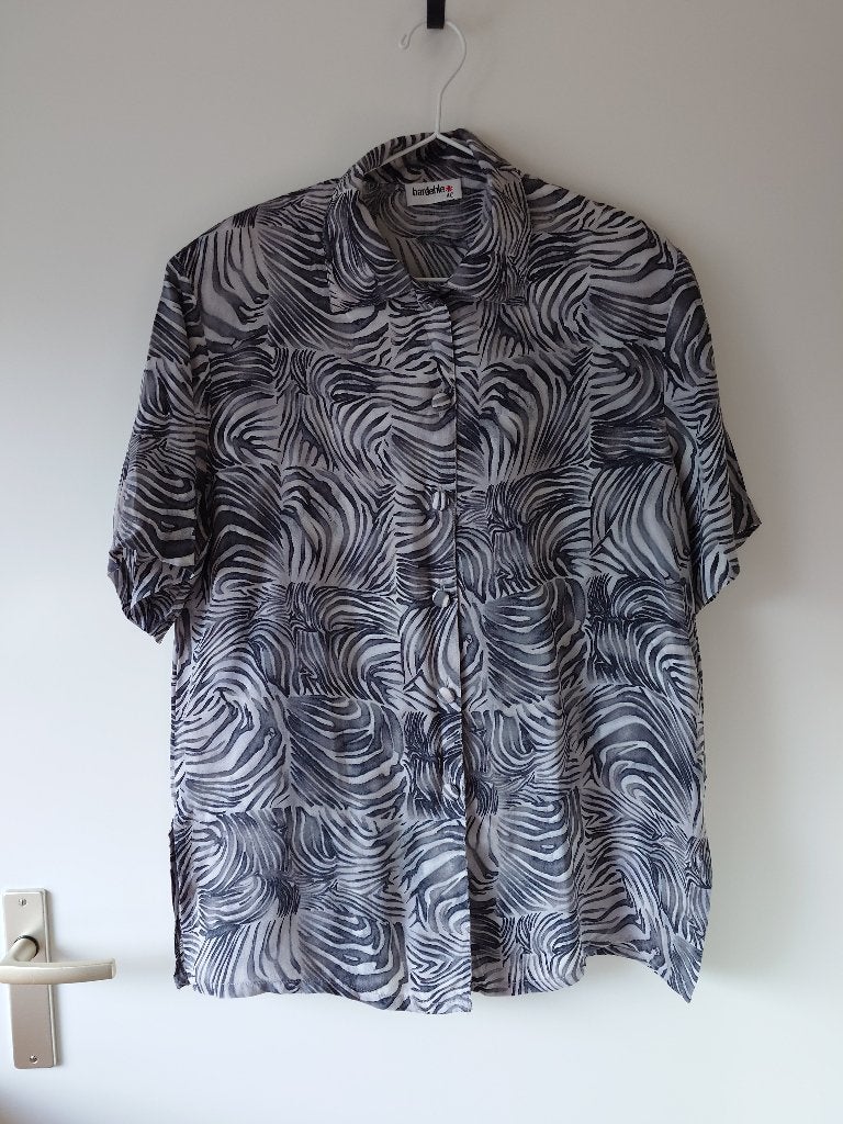 Vintage Bardehle Blouse Maat 40, Maat 38/40 (M), Zwart, Ophalen of Verzenden, Zo goed als nieuw
