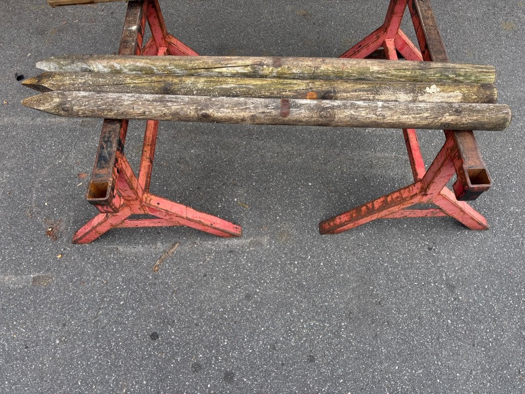 Grenen palen gefreesd gepunt en gekruind Ø7,5 150cm nr. 760, Ophalen, Zo goed als nieuw, Minder dan 180 cm, Palen