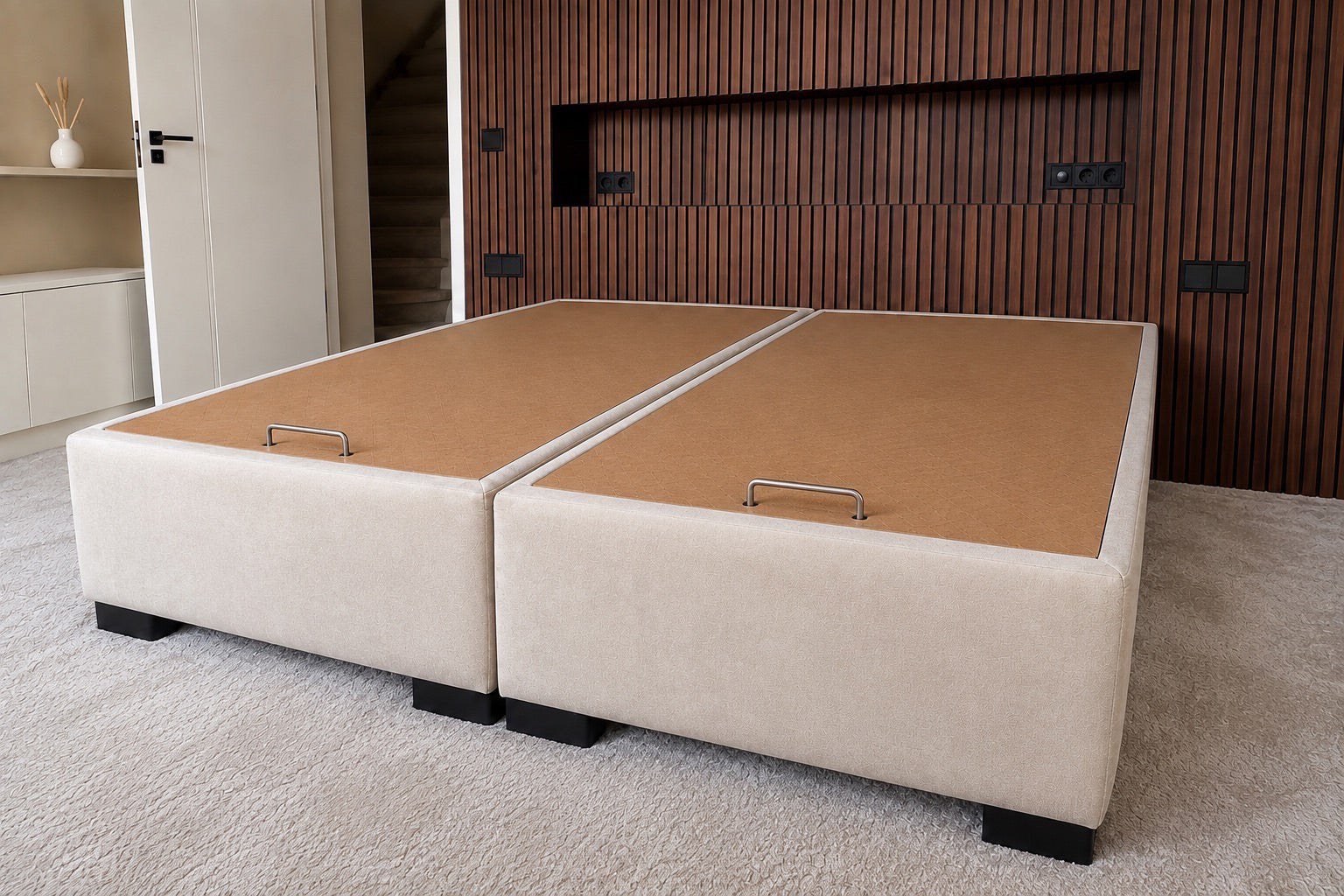 Boxspring met opbergruimte 160 x 200, Ophalen, Verstelbaar, Tweepersoons, Zo goed als nieuw