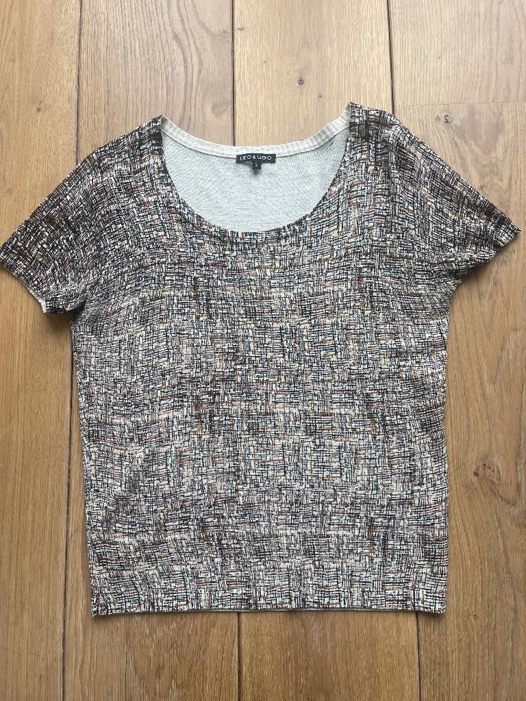 Leo & Ugo twinset maat 2 – nieuwstaat – shirt en vest, Maat 38/40 (M), Overige kleuren, Nieuw, Ophalen of Verzenden
