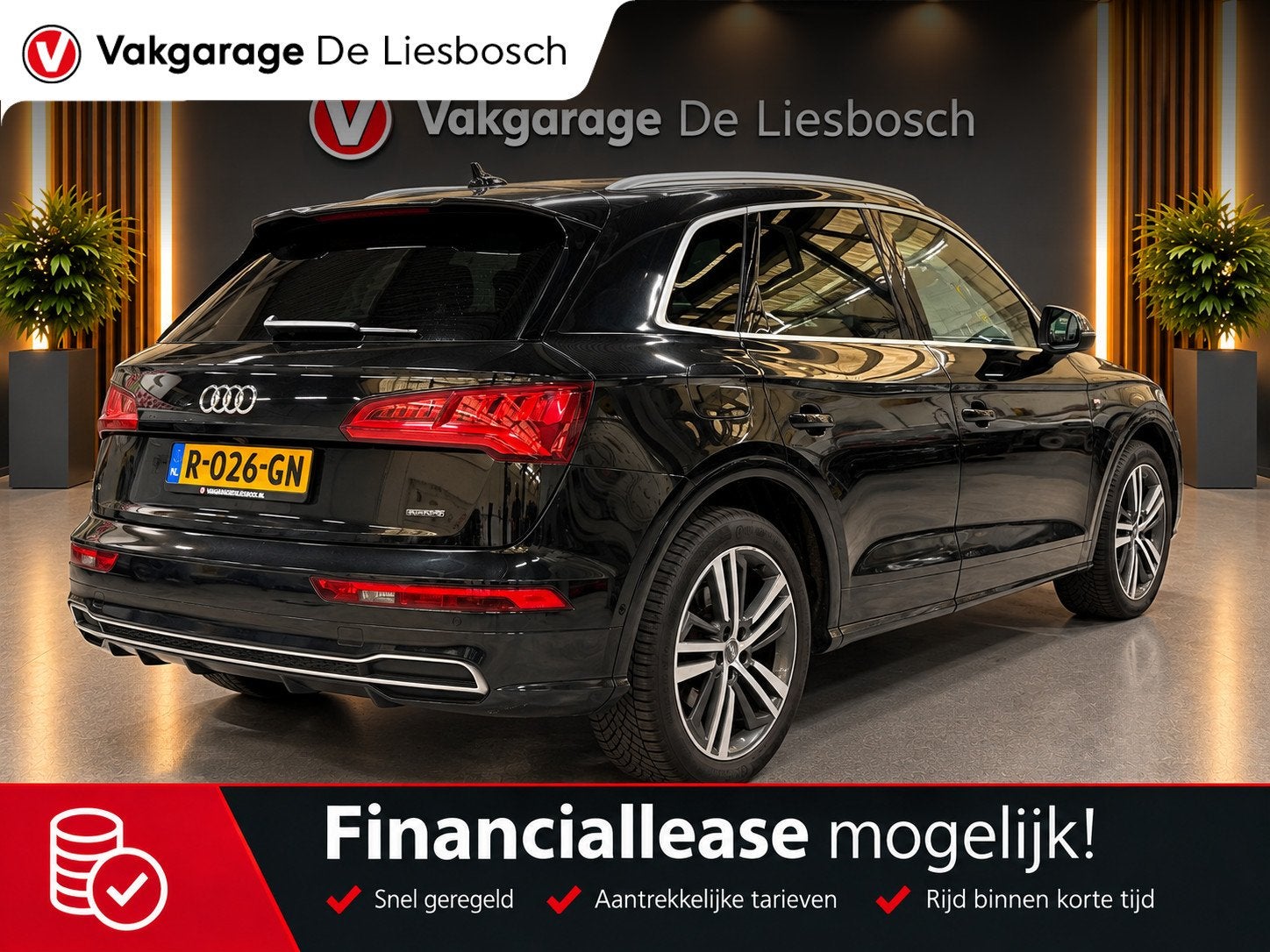 Audi Q5 2.0 TFSI quattro Sport S Line Black Edition / 360 ca, Auto's, Automaat, Gebruikt, 4 cilinders, Bedrijf