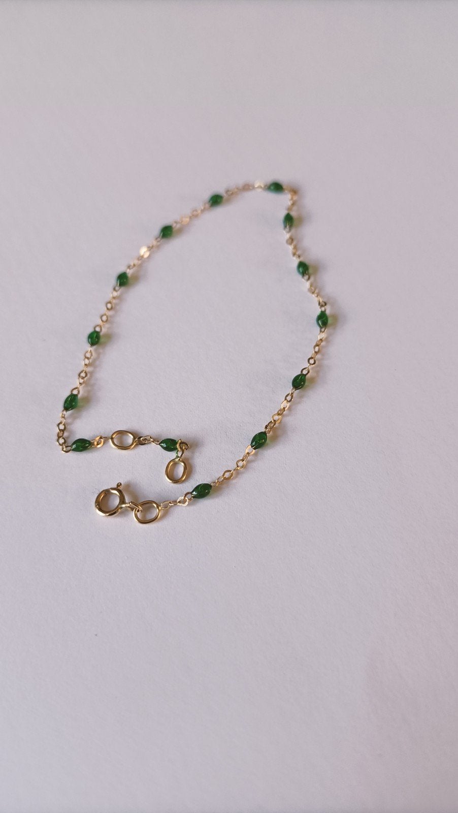 Fijne gouden armband met emaille, 14 krt, Verzenden, Goud, Armband, Met edelsteen