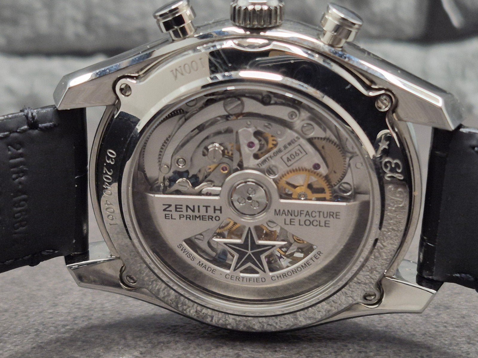 Zenith El Primero Chronomaster automatic, full set 2014, Overige merken, Leer, Zwitserland, Staal
