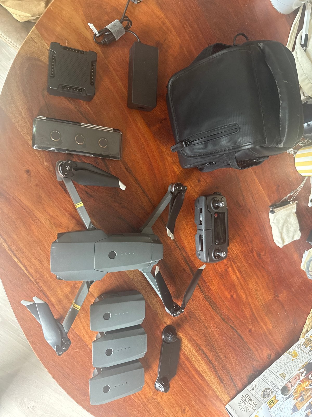 Gecrashte DJI Mavic Pro Platinum met accessoires, Return to Home, Gebruikt, Cameradrone, 5 tot 10 kilometer