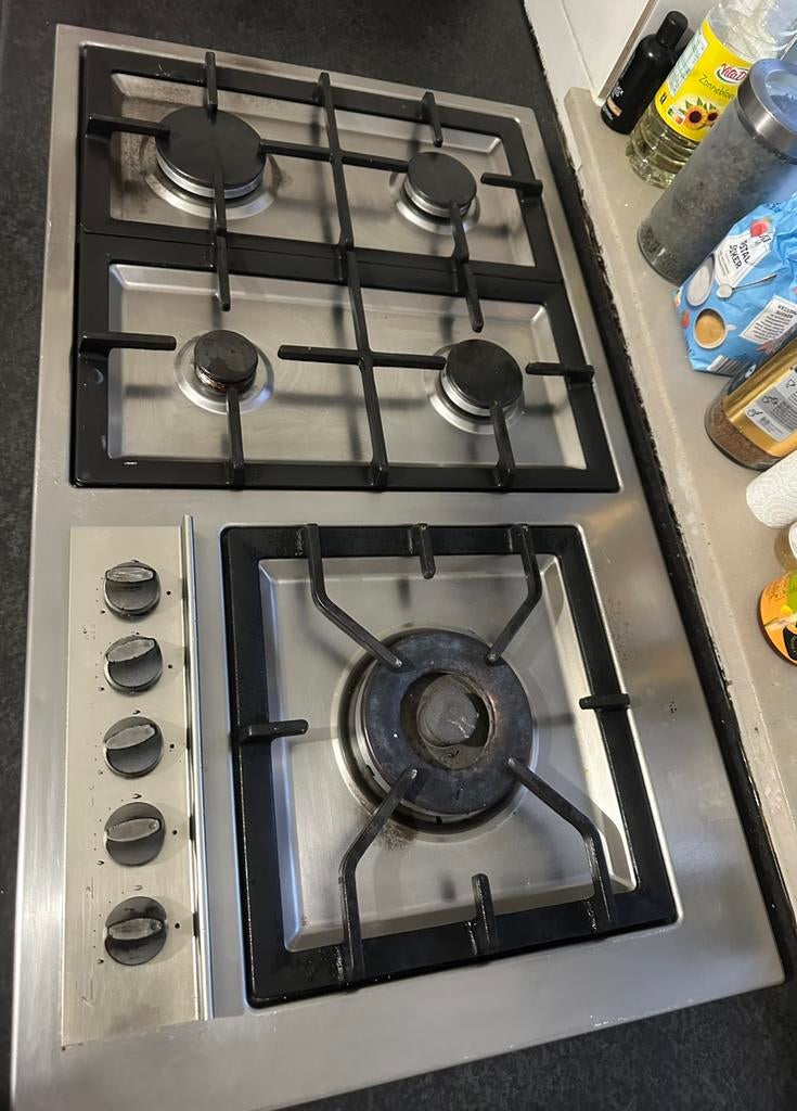 Kookplaat, Minder dan 85 cm, Zo goed als nieuw, Gas, Vrijstaand