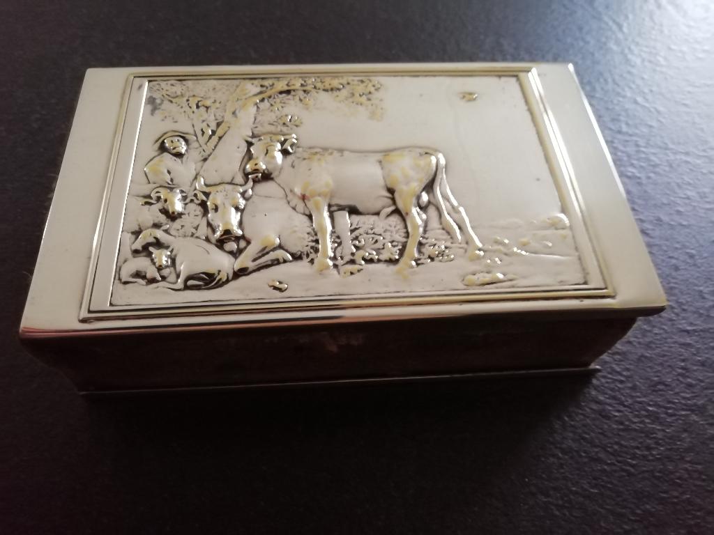 verzilverd luciferdoosje, Antiek en Kunst, Ophalen of Verzenden, Zilver