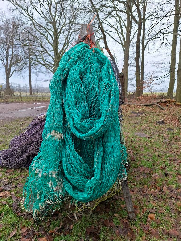 Oud vintage visnet decoratie, Ophalen of Verzenden, N, T, V