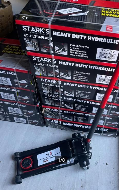 Gloednieuwe garage krik 4tons van Starks, Auto diversen, Krikken, Ophalen, Nieuw, Hydraulisch, Garagekrik
