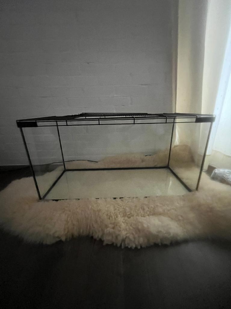 Glazen Hamsterkooi, Dieren en Toebehoren, Kooi, Zo goed als nieuw, Hamster, 75 tot 110 cm
