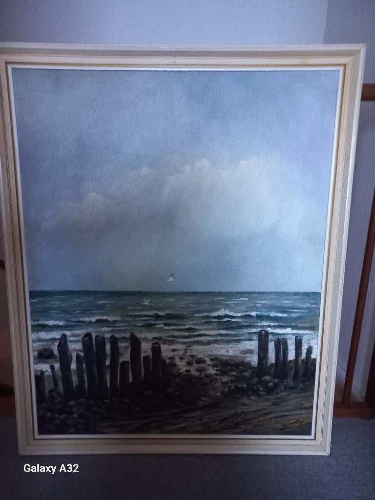 Schilderij Zeeland zeegezicht, Antiek en Kunst, Ophalen