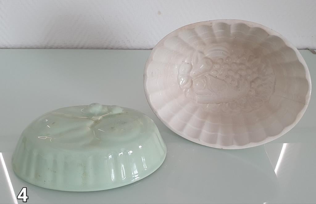 2 vintage, brocante puddingvormen, Antiek en Kunst, Curiosa en Brocante, Ophalen of Verzenden