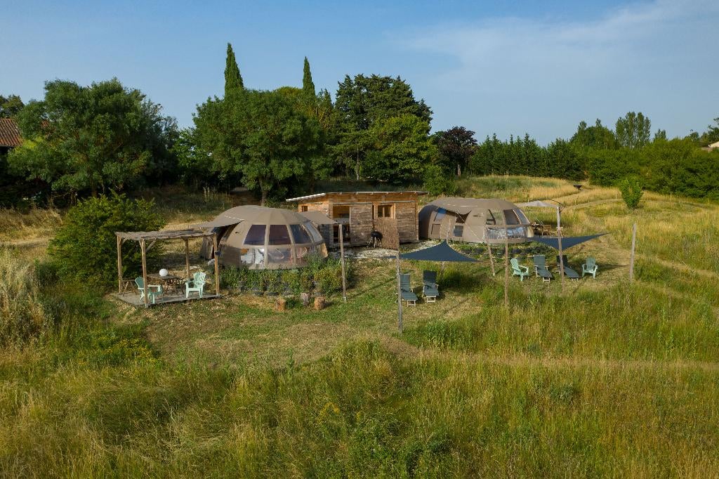 Glampingtent 4p | privé sanitair + verwarmd zwembad + airco, Vakantie, Campings, Zwembad