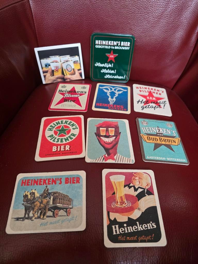 Heineken Bierviltjes in blik, Ophalen of Verzenden, Joker(s)