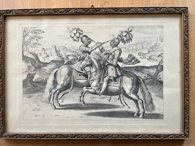 Gravure van De koning van Hongarije en De Piousval, Ophalen of Verzenden