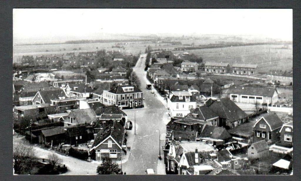 Oude Ansicht - St. Nicolaasga vanaf de R.K. Kerk - Frl., Ophalen of Verzenden, 1940 tot 1960, Ongelopen, Friesland