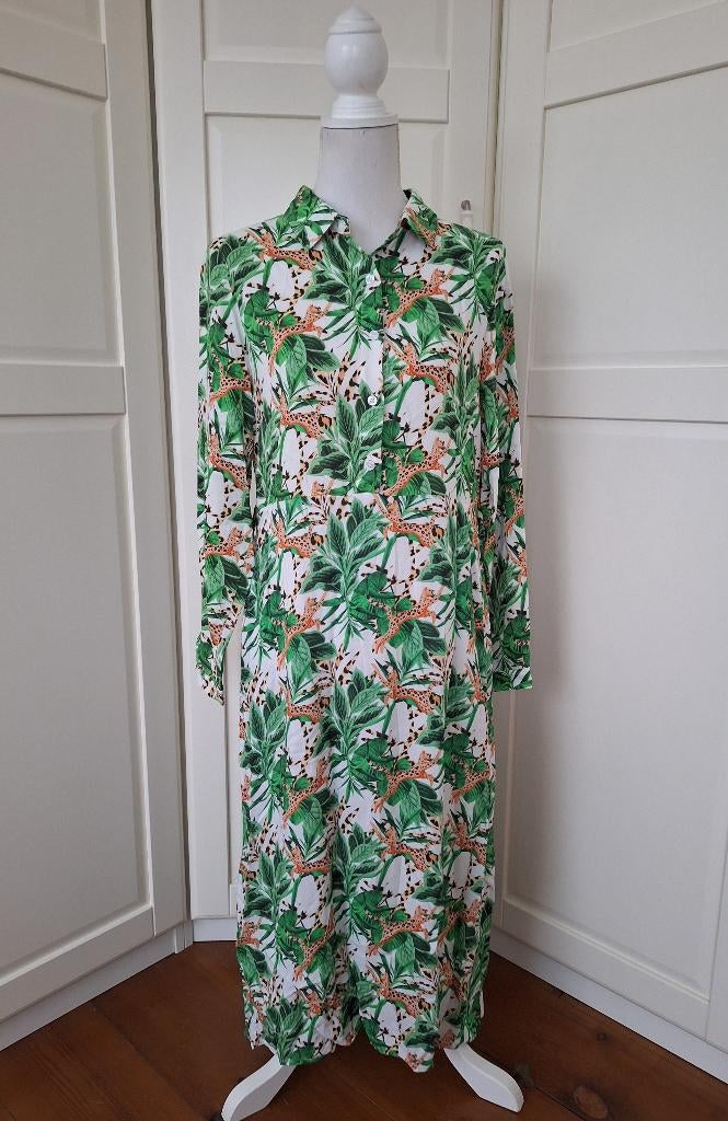 Smashed Lemon nieuwe jungle print midi jurk S 36 (= M), Wit, Nieuw, Ophalen of Verzenden, Smashed Lemon