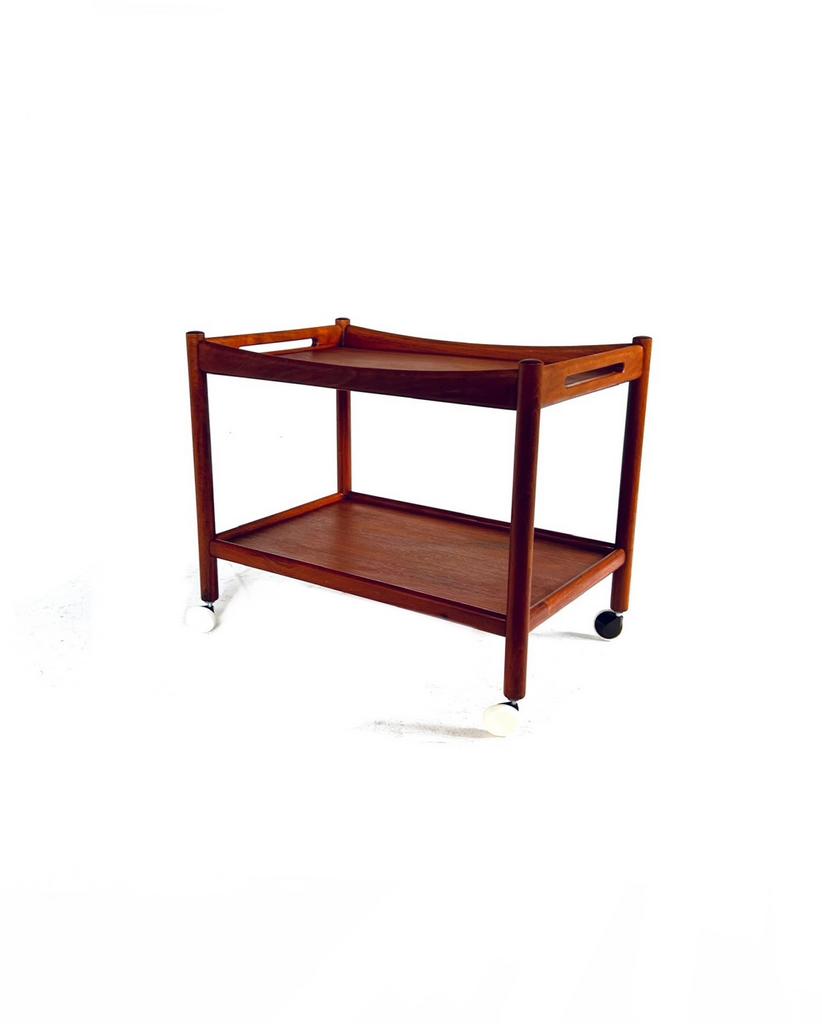 Vintage trolley AT45, Andres Tuck, Hans J. wegner ‘60, Minder dan 50 cm, 50 tot 100 cm, Teakhout, Ophalen of Verzenden