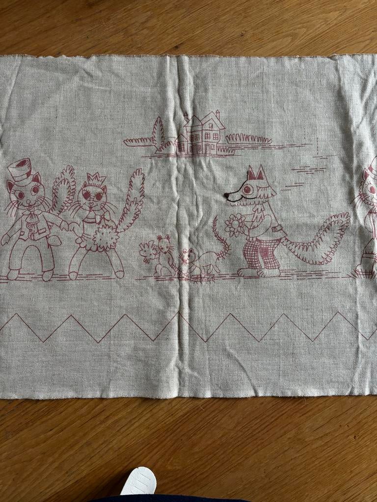 Vintage Borduurpatroon Sprookje, Ophalen of Verzenden, Gebruikt, Handborduren, Patroon