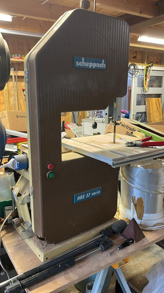 Scheppach Lintzaag HBS 32 Vario - Zo goed als nieuw!, Doe-het-zelf en Verbouw, 70 mm of meer, 600 tot 1200 watt, Ophalen of Verzenden