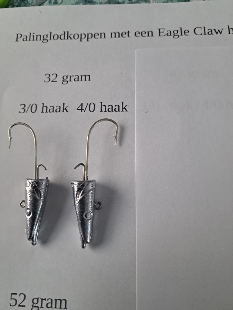 Paling Jiggkoppen met een zilveren roestwerende Eagle claw j, Ophalen of Verzenden, Nieuw, Overige typen