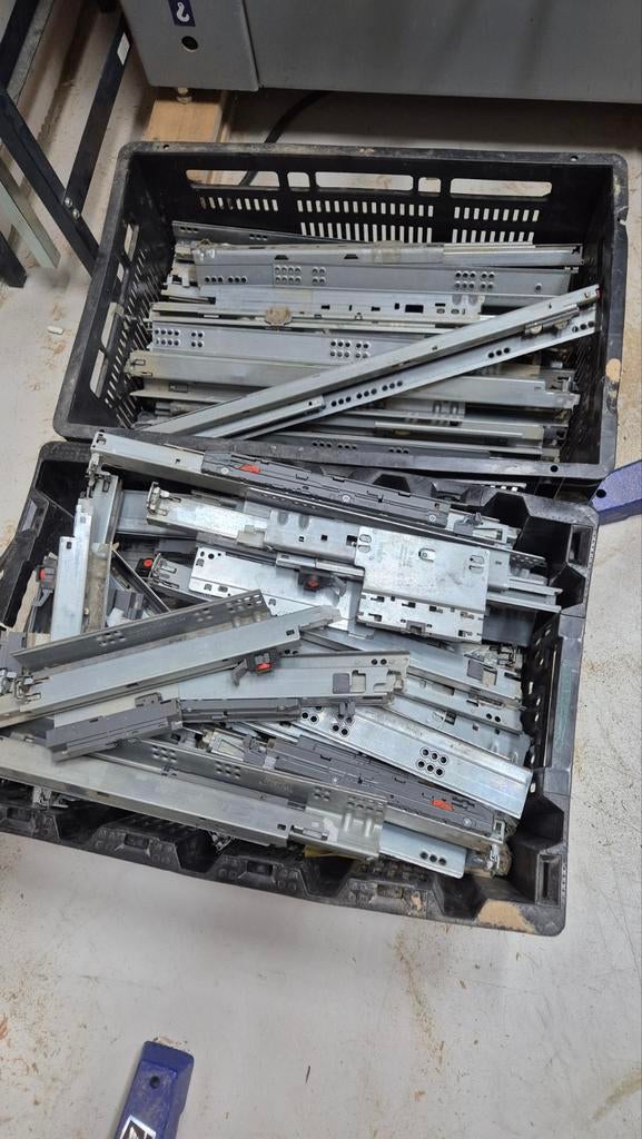 Partij blum ladegeleiders, Ophalen, 250 mm of meer