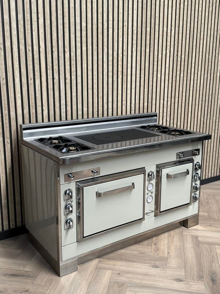 luxe E-Caumartin Fornuis 150cm + Gas + Hete Lucht, Warmhoudplaat, 60 cm of meer, Ophalen of Verzenden, Gas