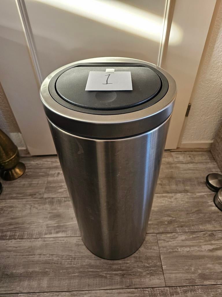 # Brabantia touch bin 30 liter afvalemmer - prullenbak Kliko, Ophalen, Gebruikt, Met pedaal, 30 tot 40 liter