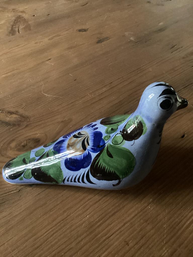 Mexicaanse Aardewerk Vogel - Handbeschilderd, Ophalen, Zo goed als nieuw, Dier
