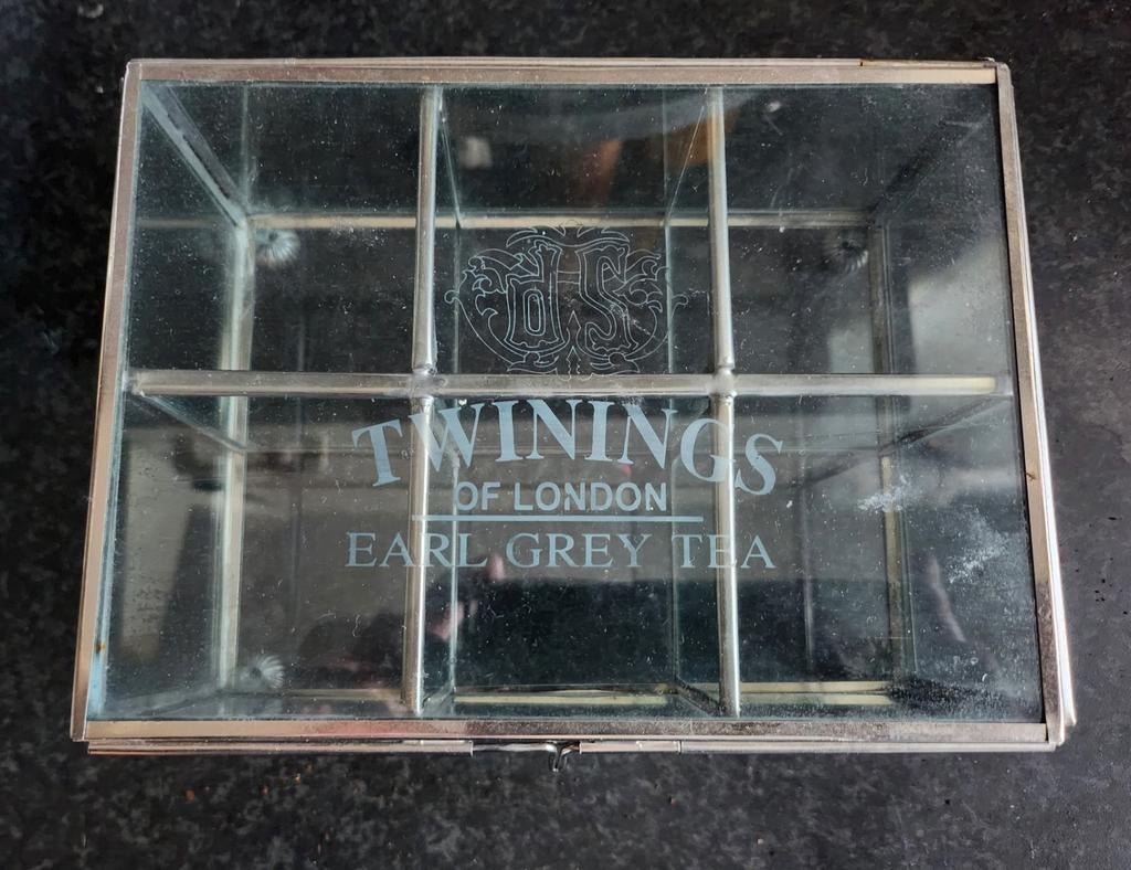 Twinings Earl Grey Tea Theedoos Glas, Ophalen of Verzenden, Zo goed als nieuw