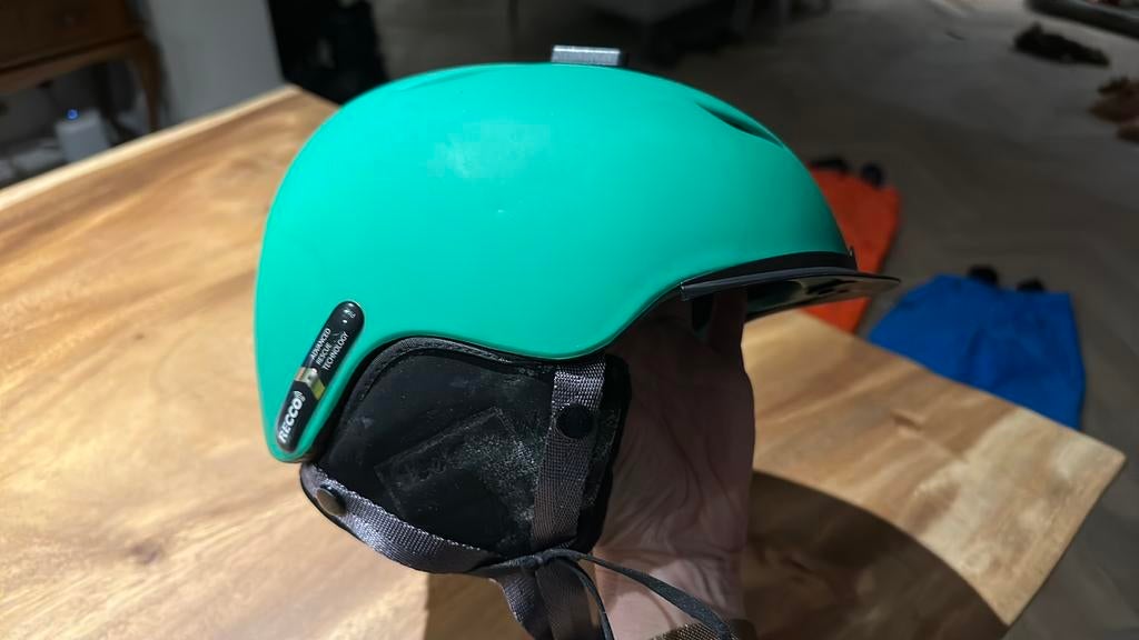 Groene skihelm kind bluetribe met blauwe skibril van Sinner, Sport en Fitness, Skiën en Langlaufen, Zo goed als nieuw, Overige typen