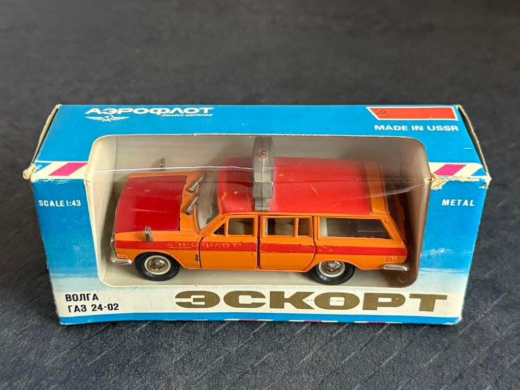 Agat-Tantal Volga Gaz 24-02 Aeroflot 1:43 in OVP, Ophalen of Verzenden, Gebruikt, Auto, Overige merken