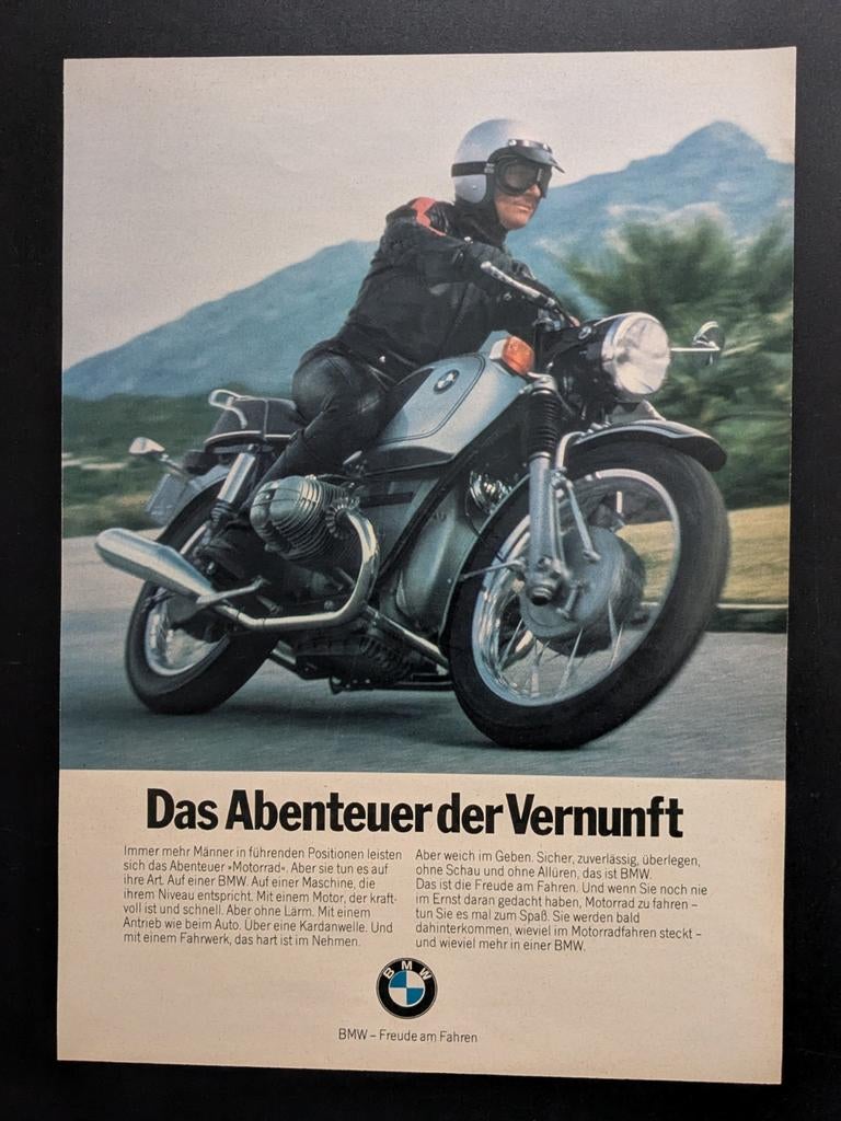 Oude reclame / Advertentie BMW motorfiets 1973 (Duits), Ophalen of Verzenden, Gelezen, BMW