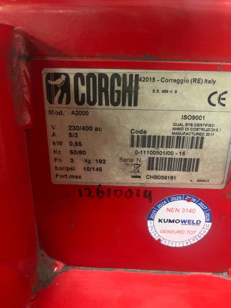 Corghi A2000 Banden demonteermachine en CEMB K7 balanceer, Ophalen, Gebruikt, Paderbornstraat 1, Info@wolftools.nl