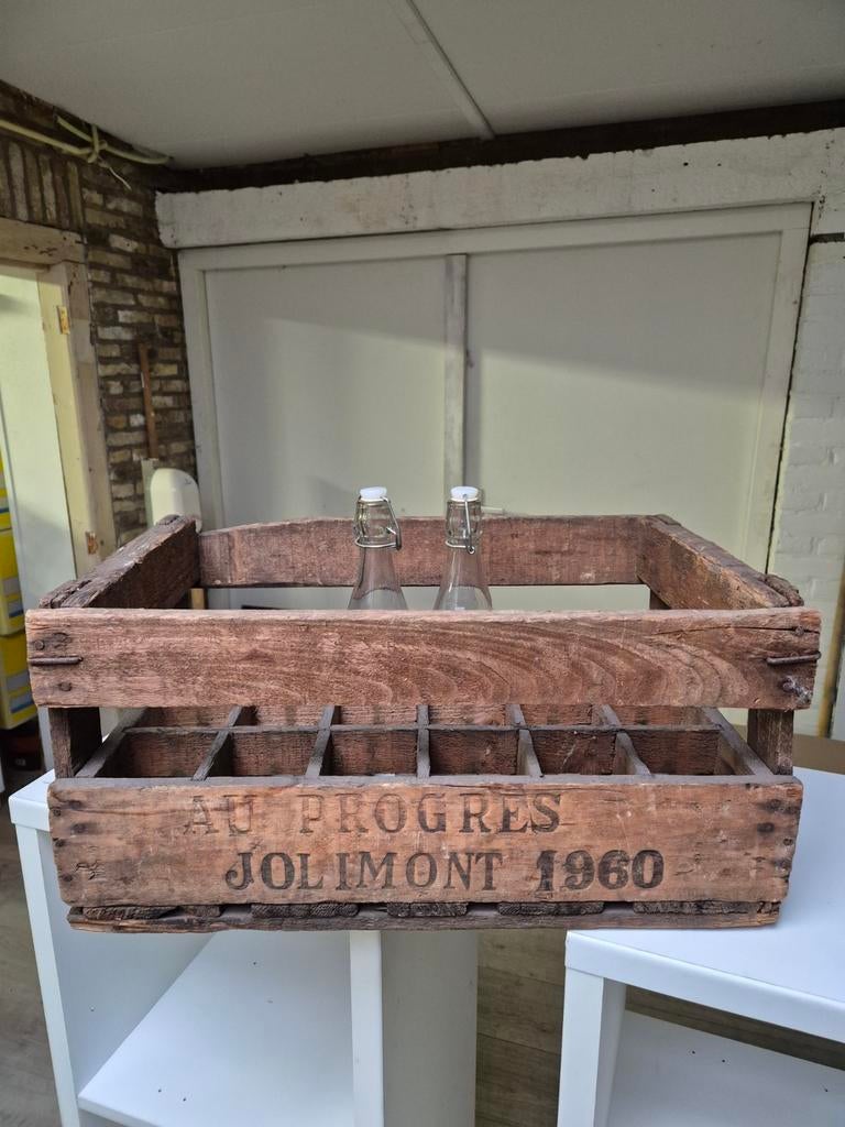 Oud houten krat, Antiek en Kunst, Curiosa en Brocante, Ophalen