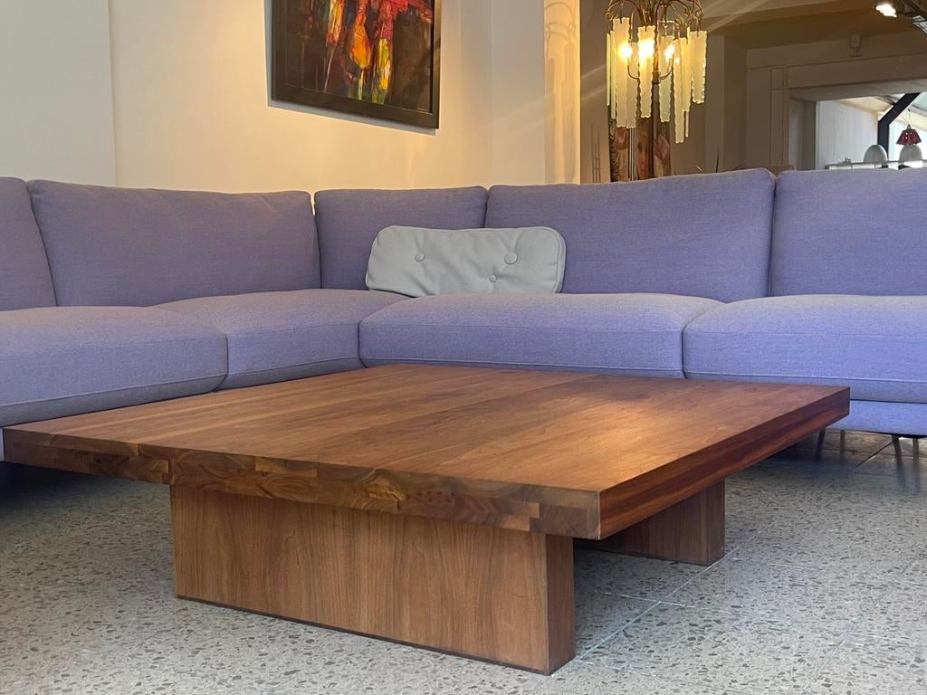 Salontafel Sapura massief notenhout, Ophalen, Zo goed als nieuw, 100 tot 150 cm