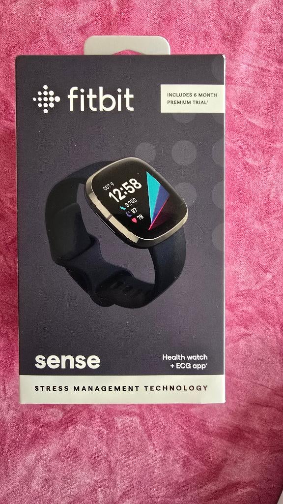 Fitbit Sense, Gebruikt, Zwart, Ophalen of Verzenden, Fitbit