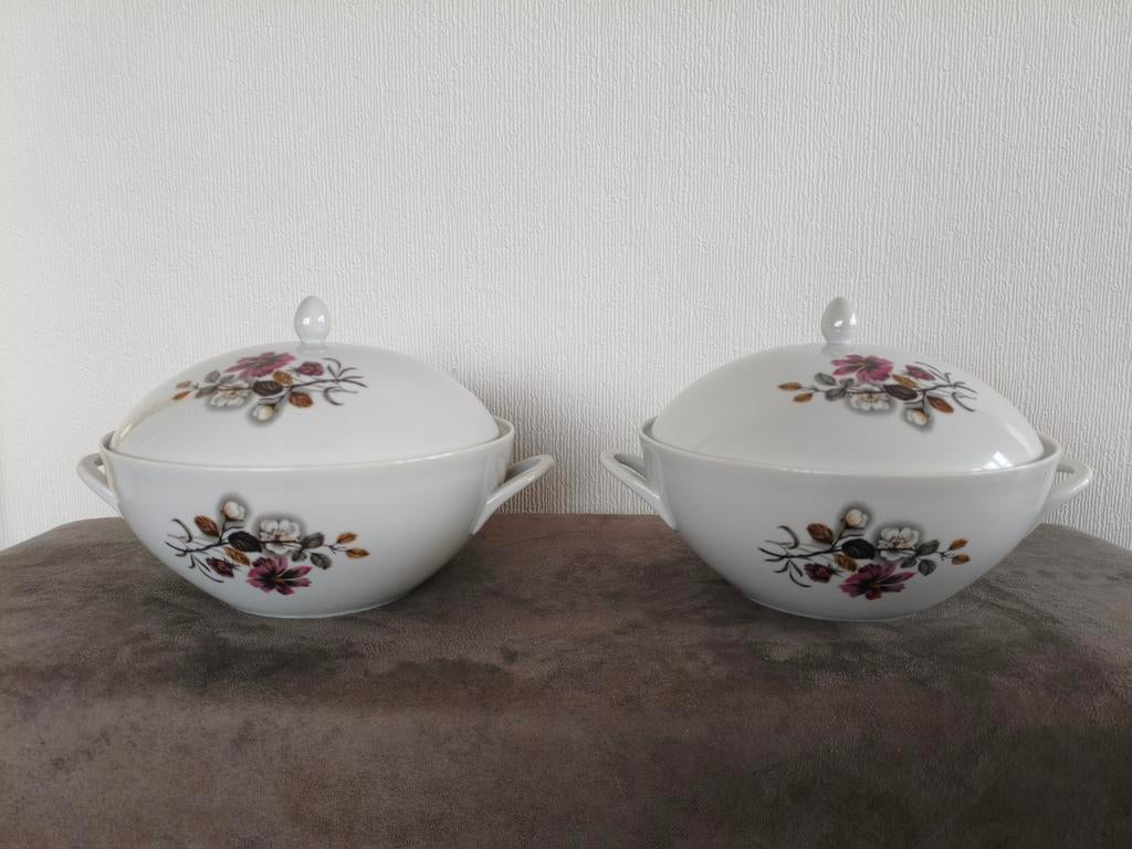 Twee vintage dekschalen Hutschenreuther Bavaria, Ophalen of Verzenden