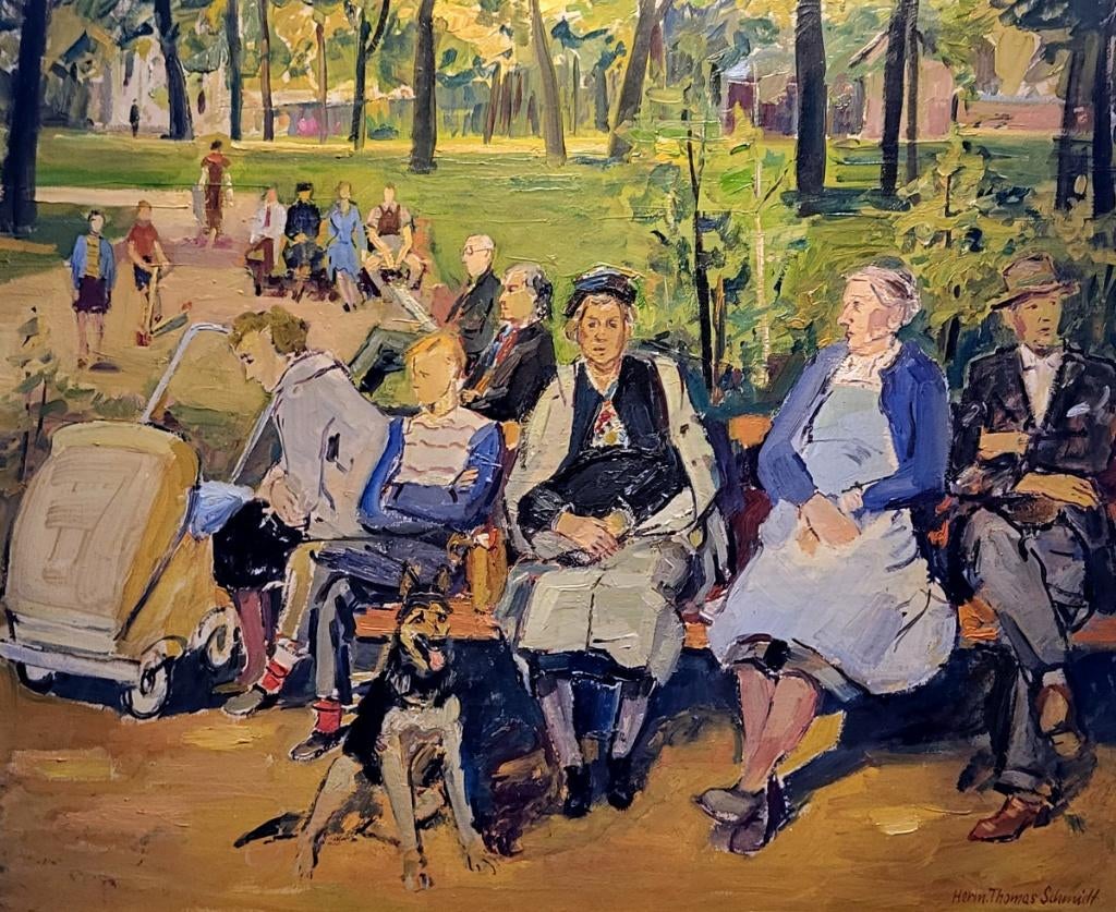 H.T. Schmidt, 1902-1989, 50x60cm, incl. lijst 1650,- euro, Ophalen