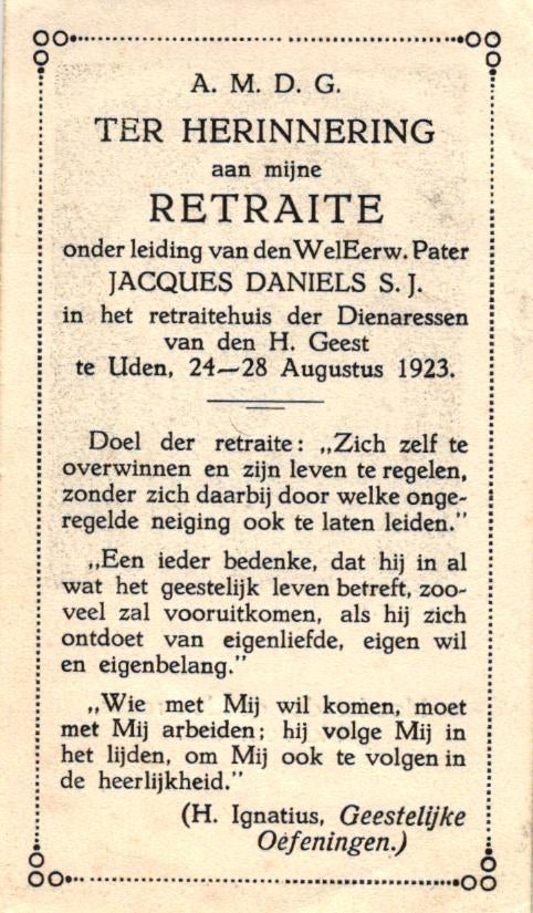 Daniels Jacques 1923 Uden, Ophalen of Verzenden