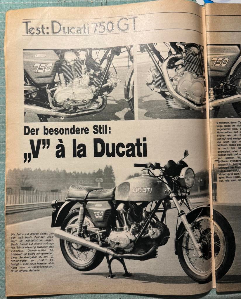 Test 1972 Ducati 750GT, Verzenden, Zo goed als nieuw, Motoren